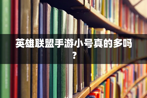 英雄联盟手游小号真的多吗？